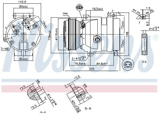 Compressor, air conditioning ** FIRST FIT ** 89587
