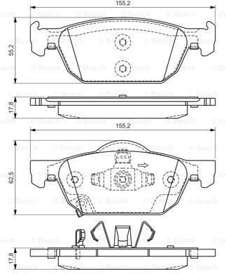 Brake Pad Set, disc brake 0986494383