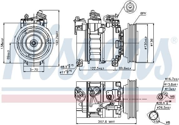 Compressor, air conditioning ** FIRST FIT ** 89094