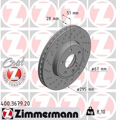 Brake Disc COAT Z 400.3679.20