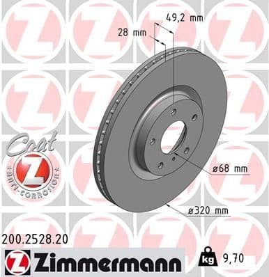 Brake Disc COAT Z 200.2528.20
