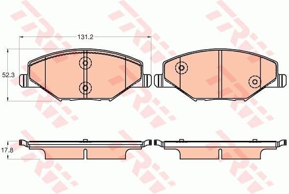 Brake Pad Set, disc brake COTEC GDB2027