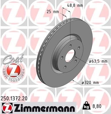 Brake Disc COAT Z 250.1372.20