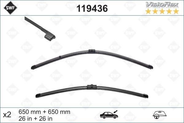 Wiper Blade DAS ORIGINAL SET 119436