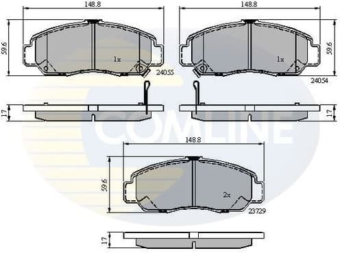 Brake pads front CBP3949