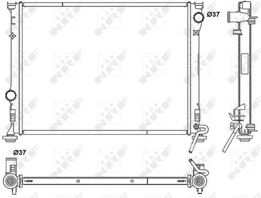 Radiator, engine cooling 53041