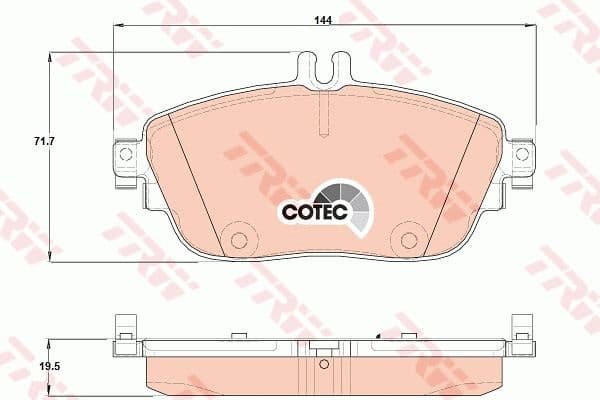 Brake pads front, Top Quality GDB1932