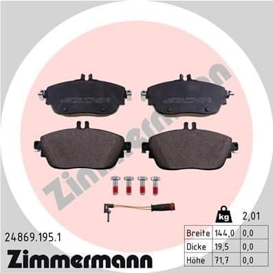 Brake Pad Set, disc brake 24869.195.1