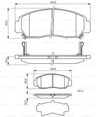 Brake Pad Set, disc brake 0986424722 - image 7
