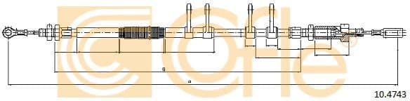 Cable Pull, parking brake 10.4743