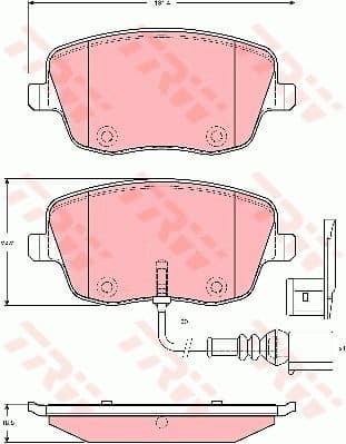 Brake Pad Set, disc brake COTEC GDB1472
