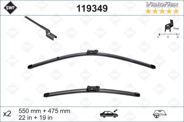 Wiper Blade DAS ORIGINAL SET 119349