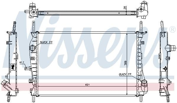 Radiator, engine cooling 62023A