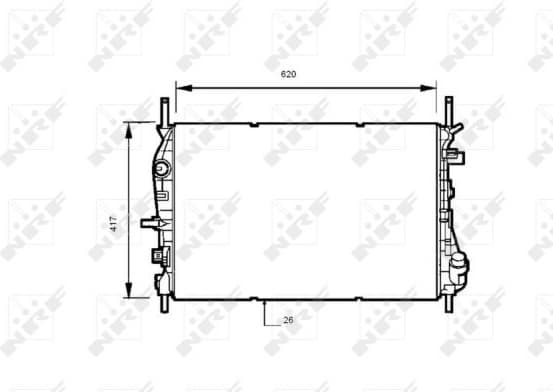 Radiator, engine cooling 53741