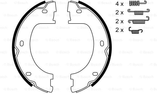 Brake Shoe Set, parking brake 0986487751 - image 2