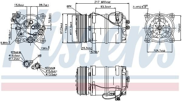Compressor, air conditioning ** FIRST FIT ** 89249