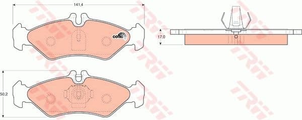 Brake Pad Set, disc brake COTEC GDB1262