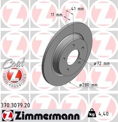 Brake Disc COAT Z 370.3079.20