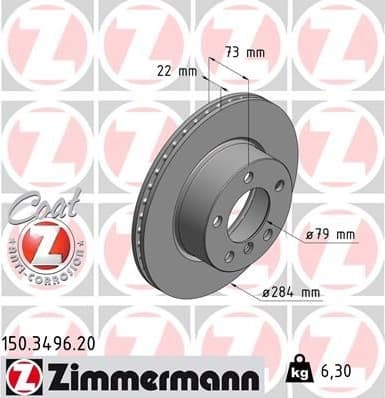 Brake Disc COAT Z 150.3496.20