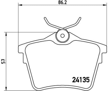 Brake pads rear, Top Quality P61079