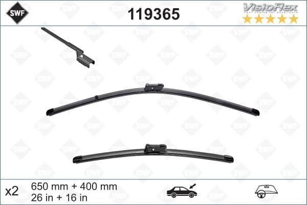 Wiper Blade DAS ORIGINAL SET 119365
