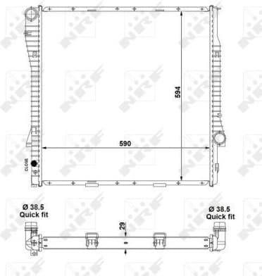 Radiator, engine cooling 55330