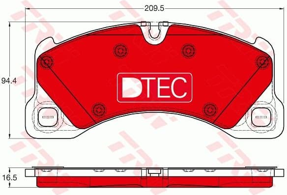 Brake Pad Set, disc brake DTEC COTEC GDB1969DTE