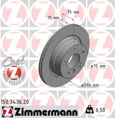 Brake Disc COAT Z 150.3436.20