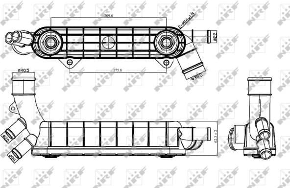 Oil Cooler, engine oil 31316