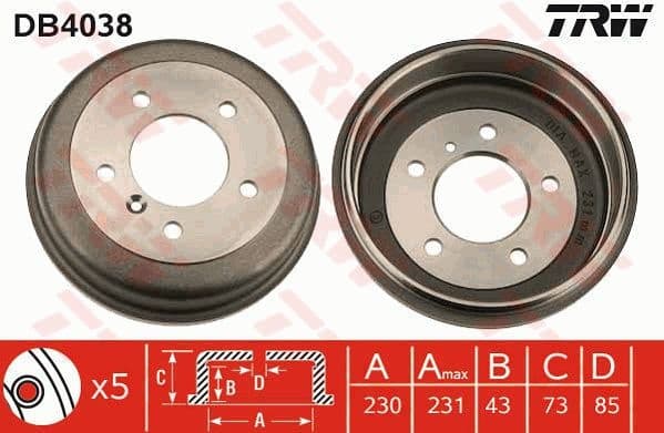 Brake Drum DB4038