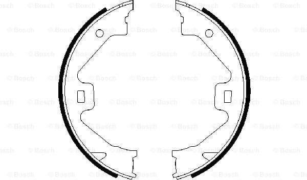 Brake Shoe Set, parking brake 0986487650 - image 2