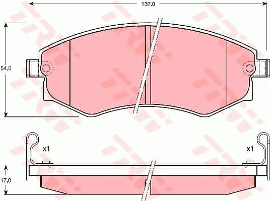 Brake Pad Set, disc brake GDB895
