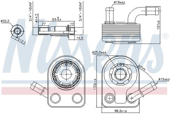 Oil Cooler, engine oil ** FIRST FIT ** 90972