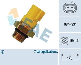 Temperature Switch, radiator fan 36520