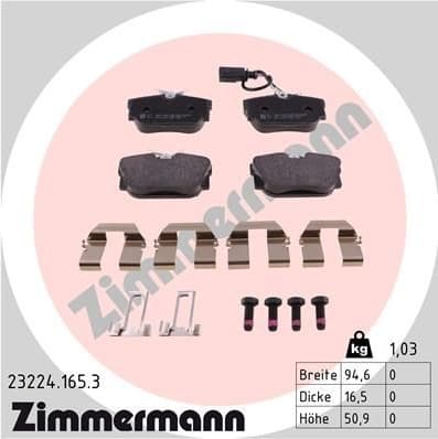 Brake Pad Set, disc brake 23224.165.3