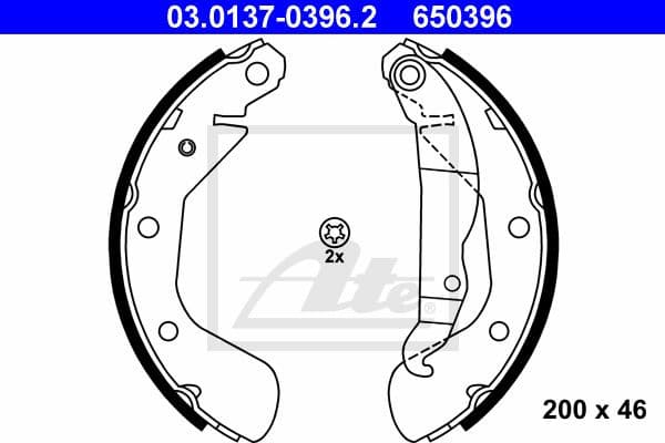 Brake Shoe Set 03.0137-0396.2