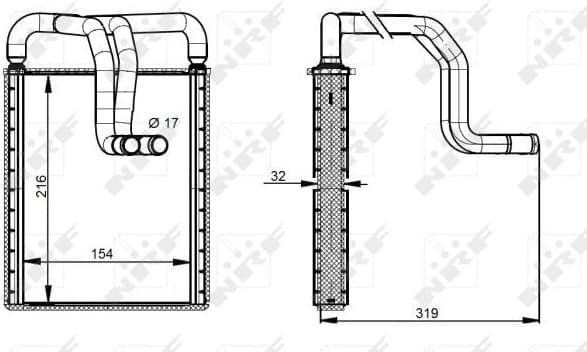 Heat Exchanger, interior heating 54335