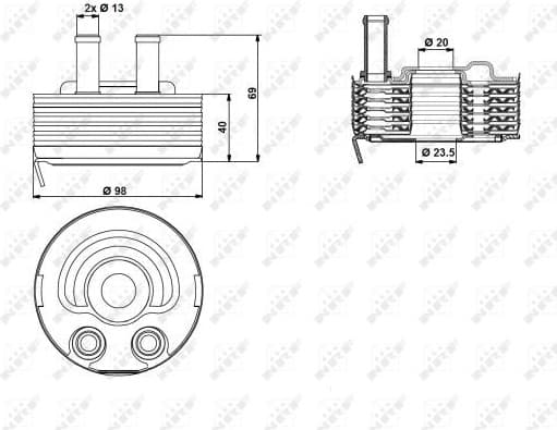 Oil Cooler, engine oil EASY FIT 31184