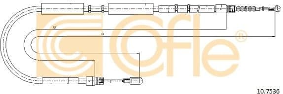 Cable Pull, parking brake 10.7536