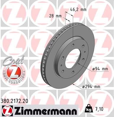 Brake Disc COAT Z 380.2172.20