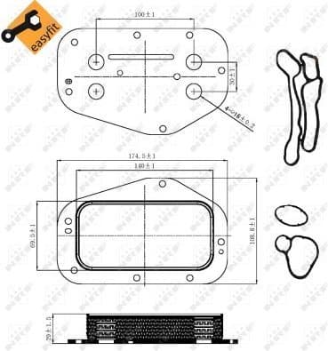 Oil Cooler, engine oil EASY FIT 31314