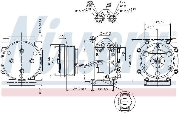 Compressor, air conditioning ** FIRST FIT ** 89331 - image 2