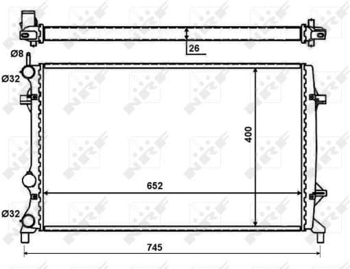 Radiator, engine cooling 59057
