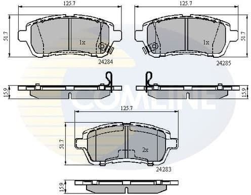 Brake pads front CBP31620