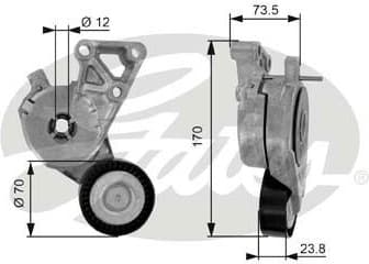 Belt Tensioner, V-ribbed belt DriveAlign™ T38148