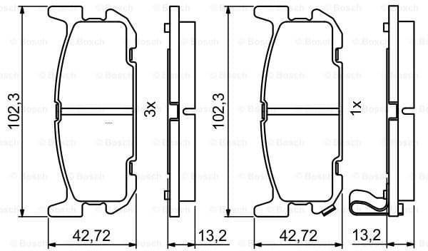 Brake Pad Set, disc brake 0986494226 - image 2