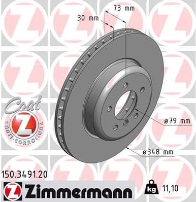 Brake Disc COAT Z 150.3491.20