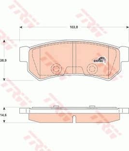 Brake Pad Set, disc brake COTEC GDB4178