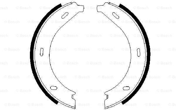 Brake Shoe Set, parking brake 0986487605