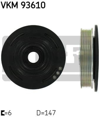 Belt Pulley, crankshaft VKM 93610